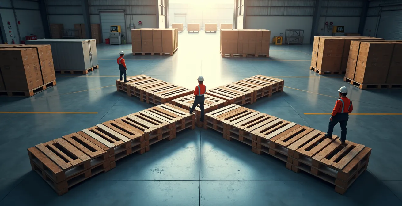 Visualisierung des Cross-Docking-Prozesses von Wareneingang bis Warenausgang in einem Schweizer Logistikzentrum