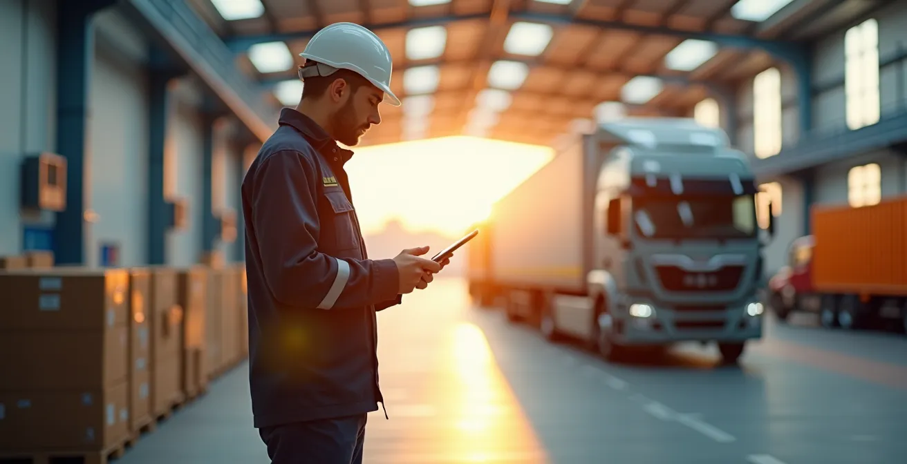 Digitales Zeitfenstermanagement-System an einer modernen Laderampe