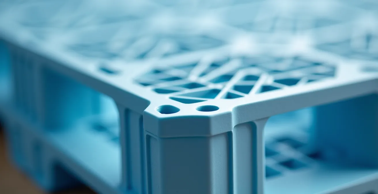 Moderne H1-Kunststoffpaletten in steriler Lagerumgebung in der Schweiz