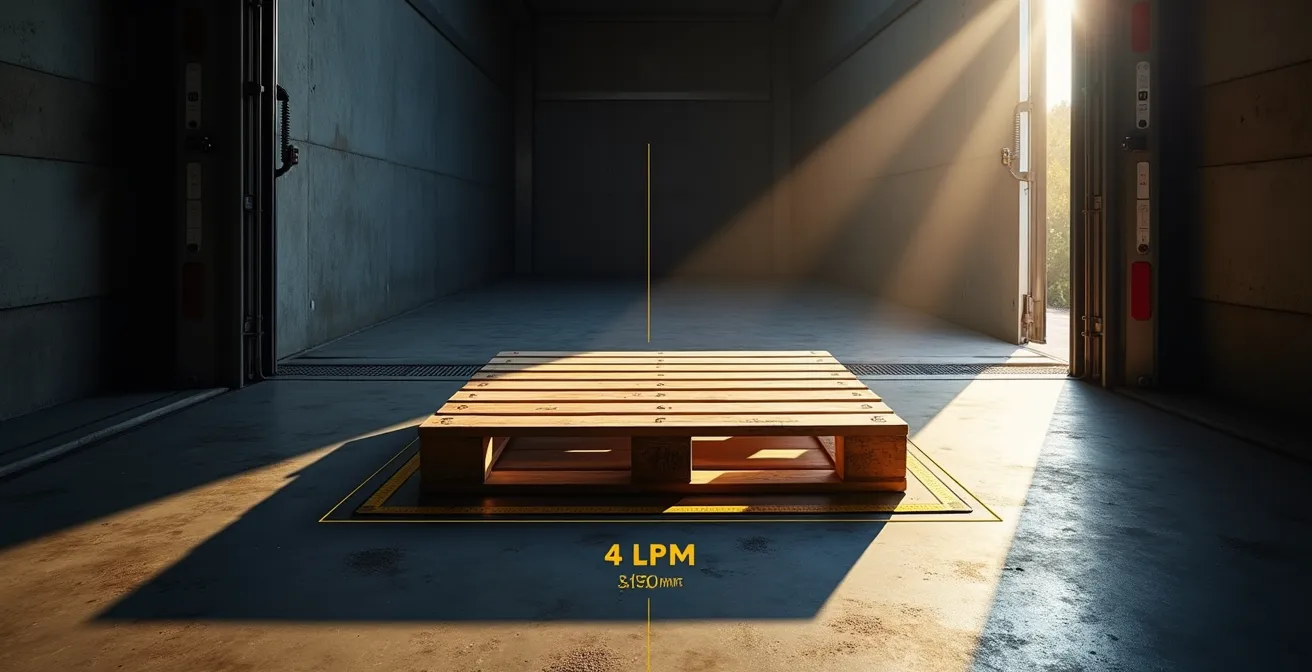 Visualisierung eines Lademeters im LKW-Laderaum mit Europaletten