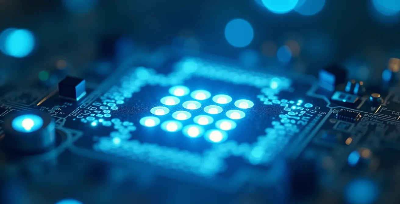 Moderne LED-Beleuchtung in einem energieeffizienten Lagerzentrum