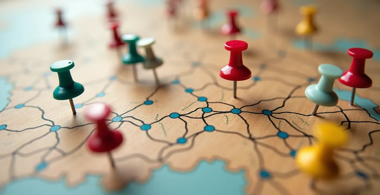 Übersichtskarte der Schweizer Logistik-Hubs mit Transitrouten durch die Alpen